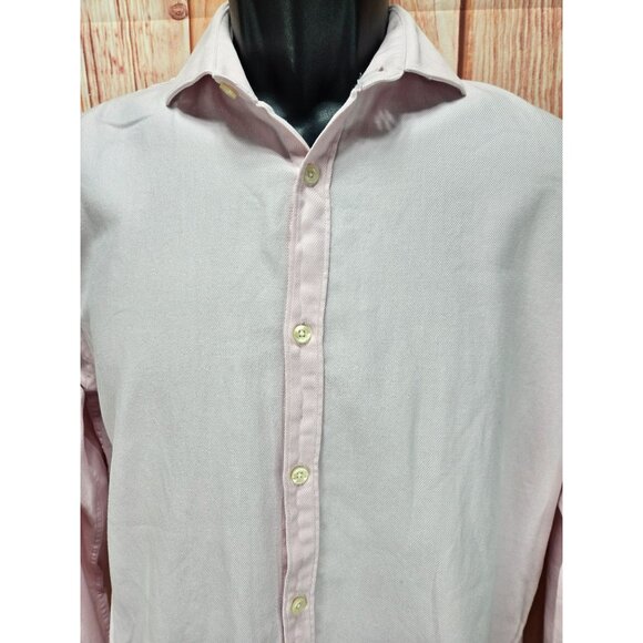 Zara Man Slim Fit Light Pink Button-Up Shirt Size Medium - Picture 3 of 6